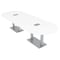 Skutchi Designs 45 in W, 120 in L, 29 in H, Engineered Wood Top, White HAR-RAC-46x119-DOU-ELEC-XD09 - alternate 1